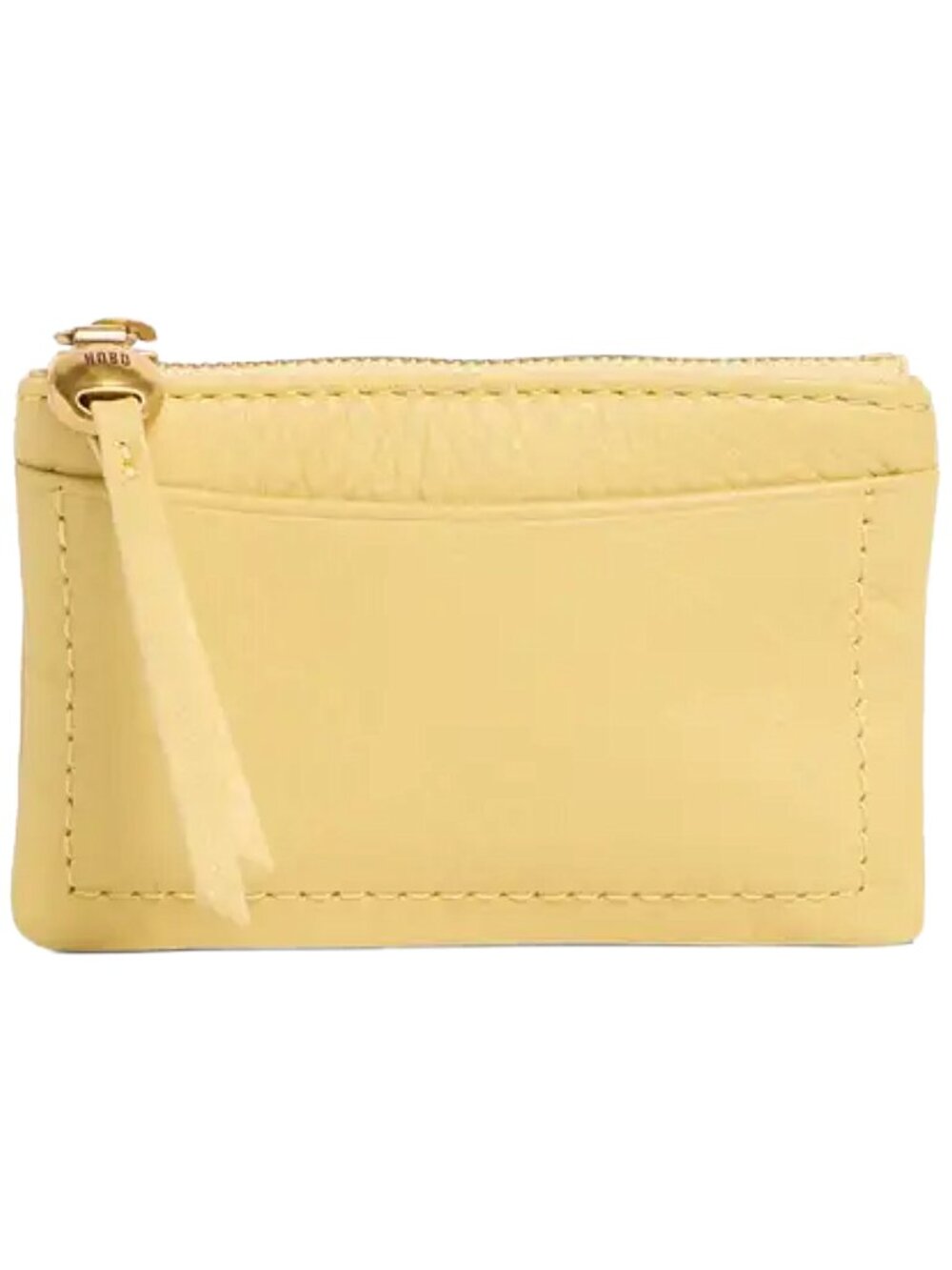 HOBO Lumen Leather Zip Card Case Wallet Flax Yellow NWT - Picture 10 of 10